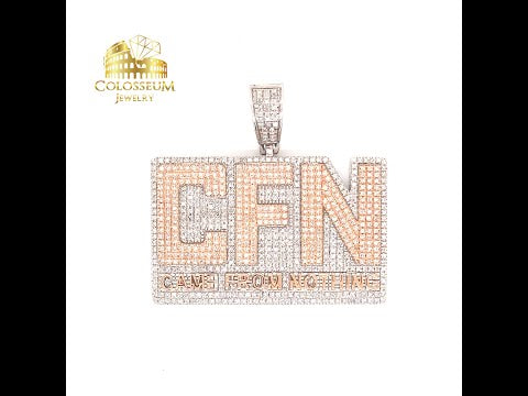 CFN Came authentic From Nothing Silver Color Iced Diamond Pendant